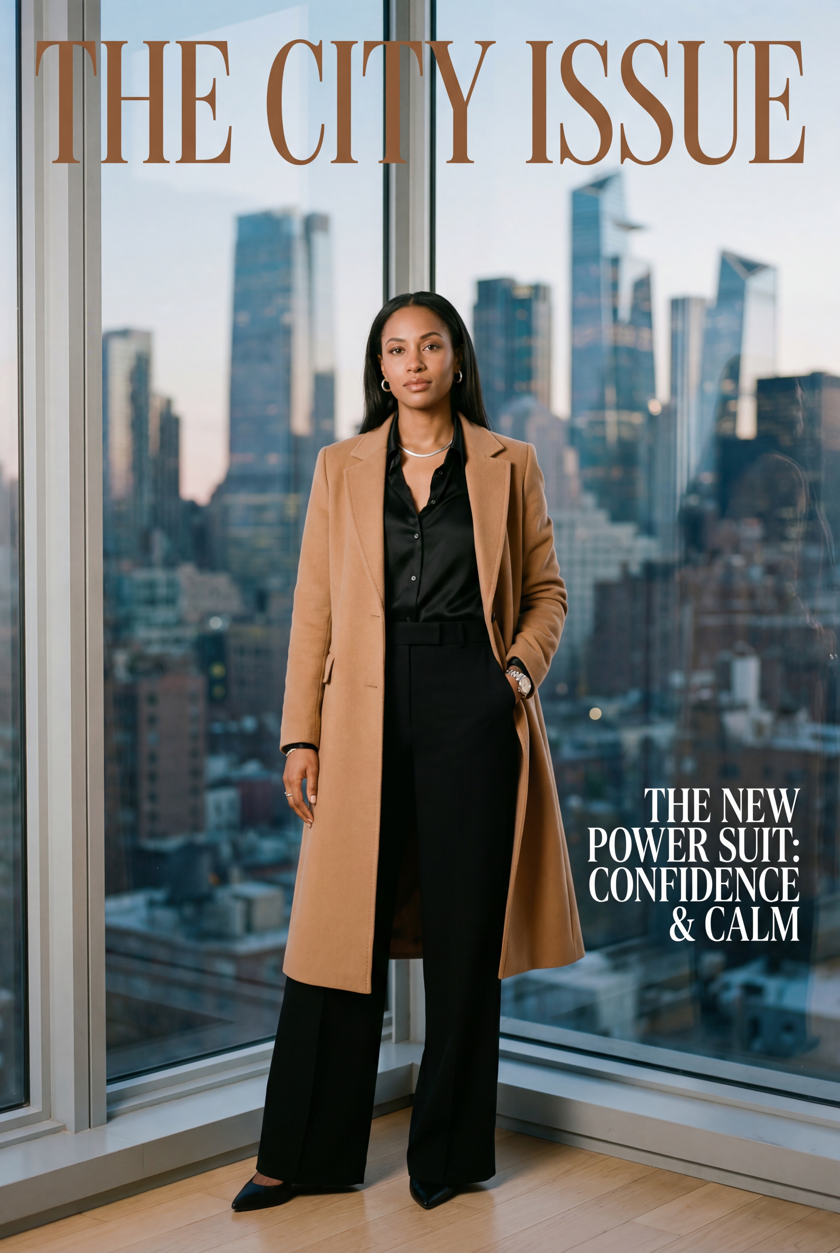 Vertical portrait with clean fashion framing